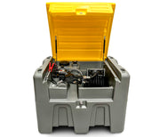 diesel tank with reel pump nozzle