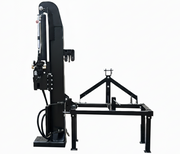 The Paddock Tractor 3pt Mount Log Splitter by Paddock features a durable metal frame and vertical dual-action splitting, making it ideal for heavy-duty wood processing; shown isolated on a white background.