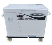 The Paddock Diesel Inverter 5kW Generator by Paddock features wheels, ventilation grills, and transport handles—making it an excellent emergency backup power solution.