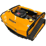 Radio controlled lawn mower grass cutting