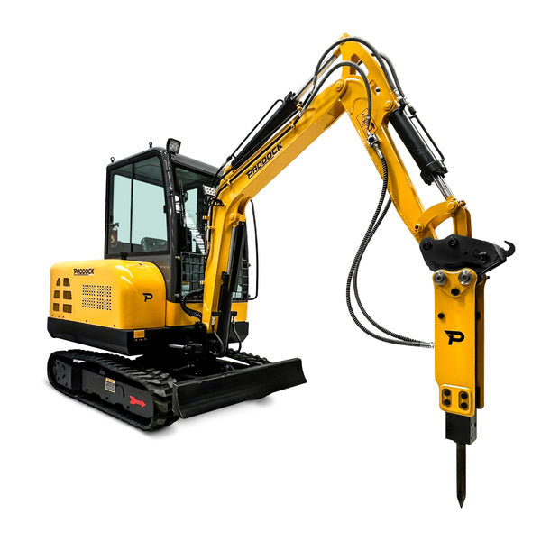 Paddock excavator rock and concrete breaker attachment
